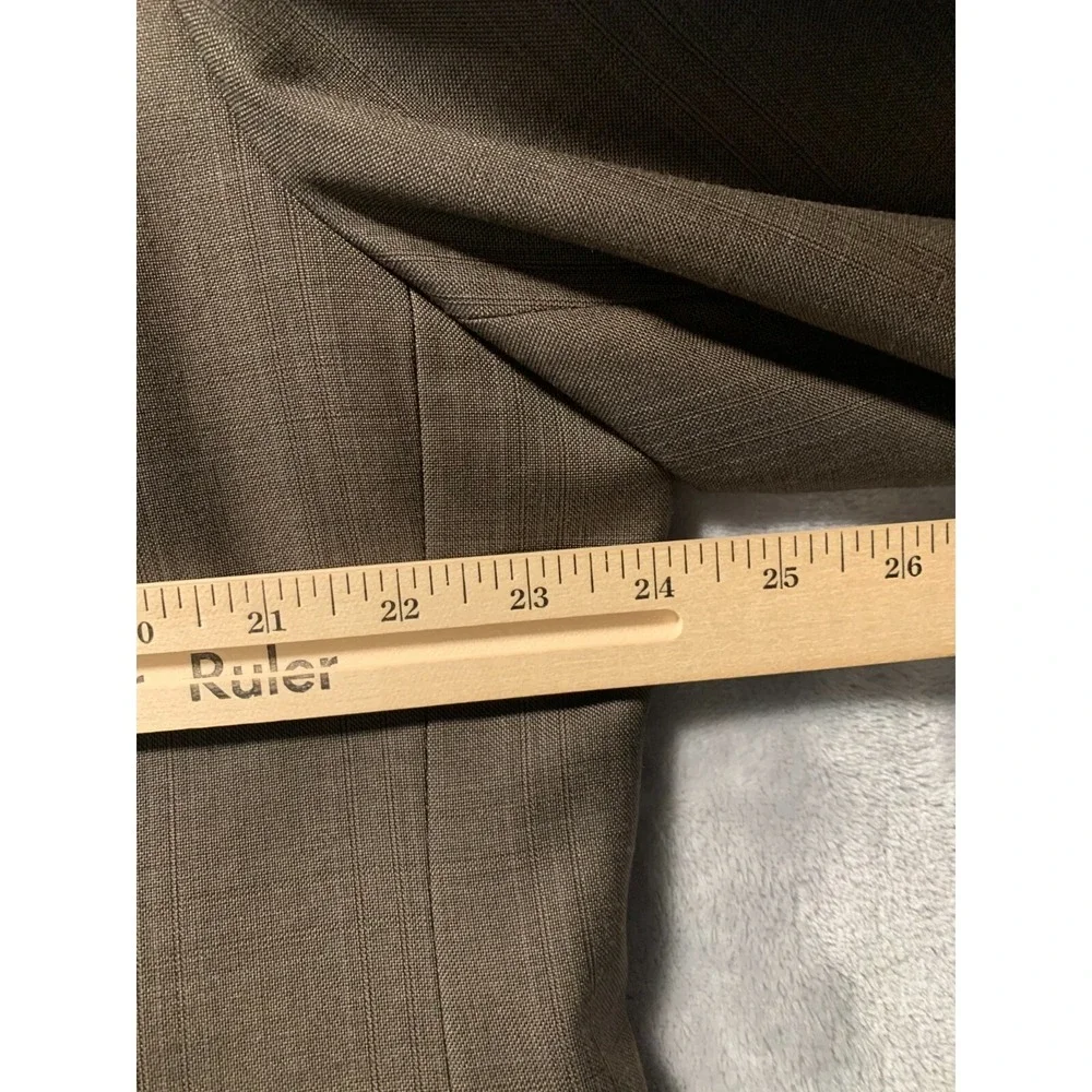 Pronto Uomo Sport Coat Mens 50R Wool Brown Two Button Double Vented Window Pane